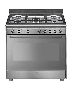 Smeg 90cm Stainless Steel Full Gas Stove - SSA91GGX9