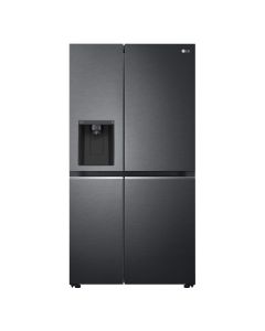 LG 611Lt Matt Black Steel Side by Side Refrigerator - GC-L257SQSL
