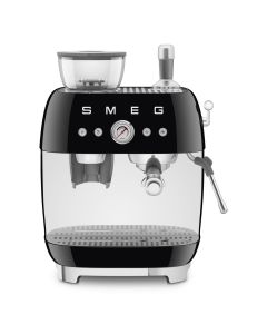 Smeg 2.4L Black Retro Manual Espresso Coffee Machine - EGF03BLEU