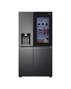 LG 611Lt Matt Black InstaView™ ThinQ™ Side by Side Refrigerator - GC-X257CQFS