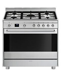 Smeg 90cm Stainless Steel Cooker With Gas Hob - SSA91MAX2