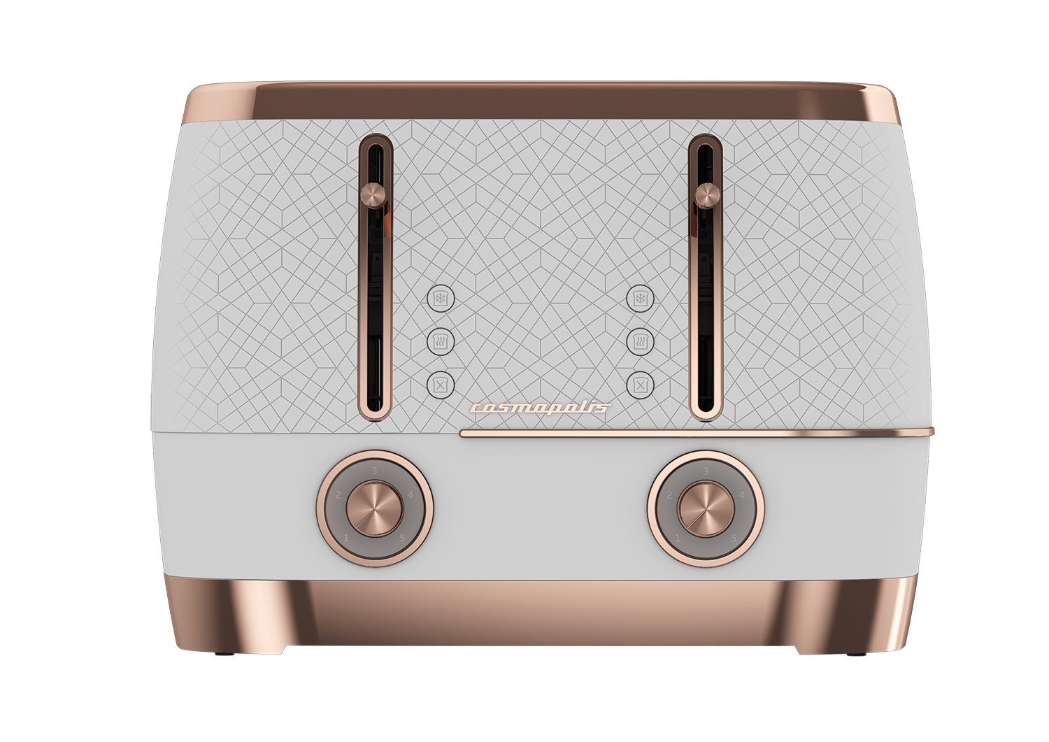Beko white and rose gold microwave top